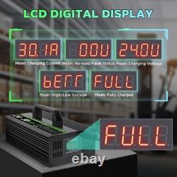 Chargeur intelligent rapide de chariot élévateur et de batterie au plomb-acide 24V 30A avec prise Anderson