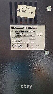 Ecotec Chargeur De Batterie Élévateur À Fourche 24 Volts 208/240/480 Entrée À Vide