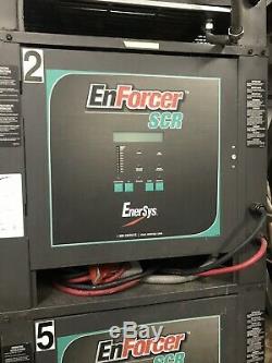 Enersys Enforcer Utilisé Automatique Chargeur De Batterie. 24 Volt, 550 Ah, 3 Phase