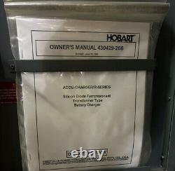 Hobart Accu-Charger 24V Chargeur de batterie pour chariot élévateur 208/240/480V Monophasé #6