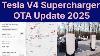 Mise à Jour Ota Du Superchargeur Tesla V4 - Version Logicielle 2025