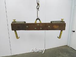 Poutre de levage de batterie de chariot élévateur BHS 6000Lb, largeur ajustable de 27 à 42 pouces avec crochets