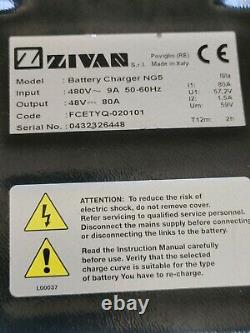 Zivan Ng5 48v 80a Chargeur De Batterie Haute Fréquence Ev, Kart, Chariot Élévateur À Fourche